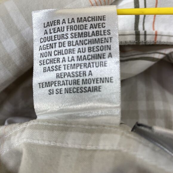 Rocawear Shirt Mens XXXL Tan Green Orange Plaid Long Sleeve Button Down Cotton - Picture 12 of 12